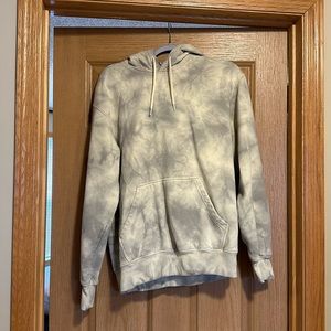 H&M Green and yellow tie dye oversized hoodie
